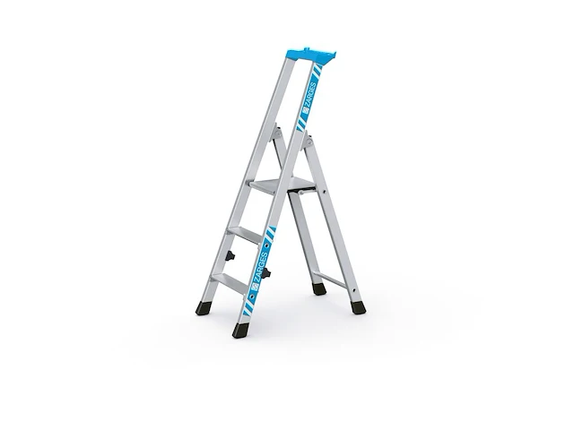 Geribbelde staande sportladder met 3 treden zarges, nova s 42453 - afbeelding 1 van  2