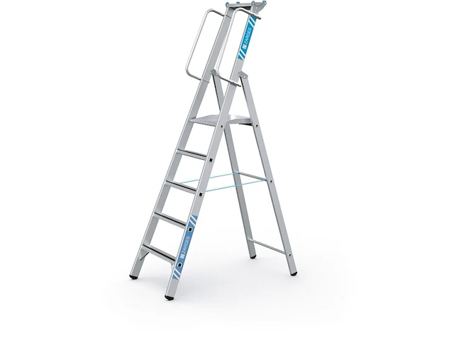 Geribbelde staande sportladder met 5 treden zarges, meistertritt s 41634 - afbeelding 1 van  1
