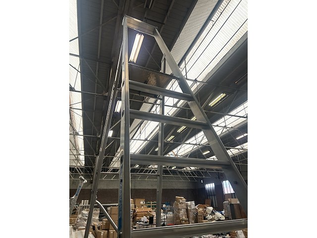 Geribbelde staande sportladder met starre verbinding 10 treden verrijdbaar zarges, meistertritt s 40479, 8203, 8832 - afbeelding 4 van  9