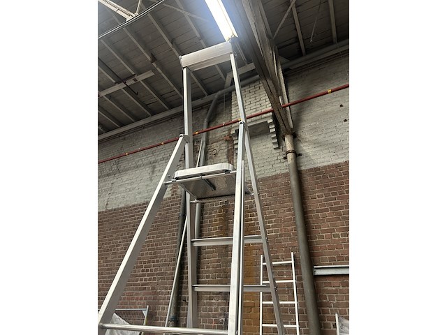 Geribbelde staande sportladder met starre verbinding 10 treden verrijdbaar zarges, meistertritt s 40479, 8203, 8832 - afbeelding 7 van  9