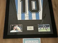 Gesigneerd diego maradona argentinië shirt ingelijst met coa - afbeelding 6 van  17