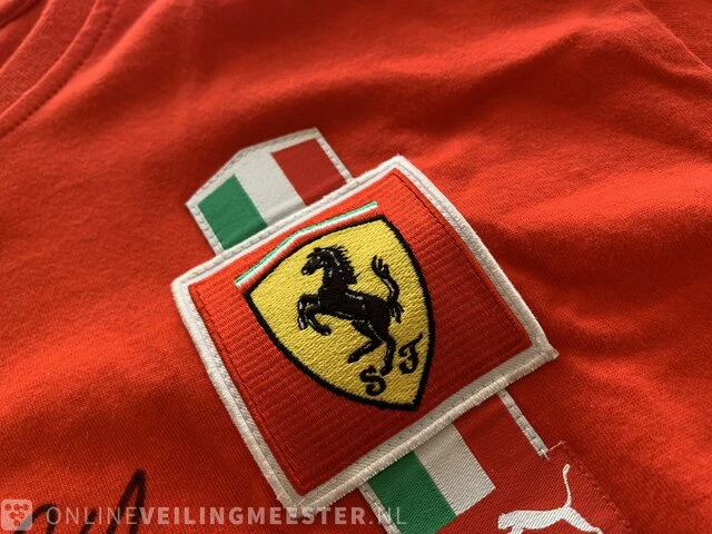 Gesigneerd ferrari-shirt kimi räikkönen met certificaat - afbeelding 3 van  4