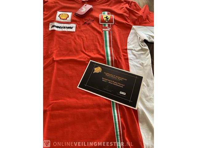 Gesigneerd ferrari-shirt kimi räikkönen met certificaat - afbeelding 4 van  4