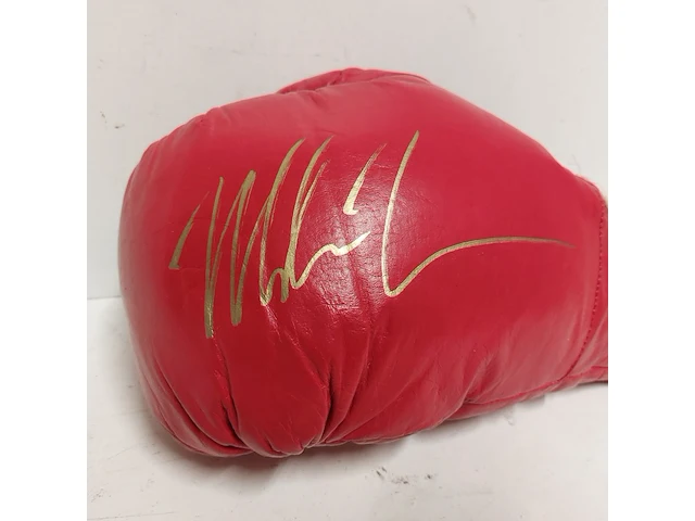 Gesigneerde bokshandschoen " mike tyson ", everlast - afbeelding 3 van  8