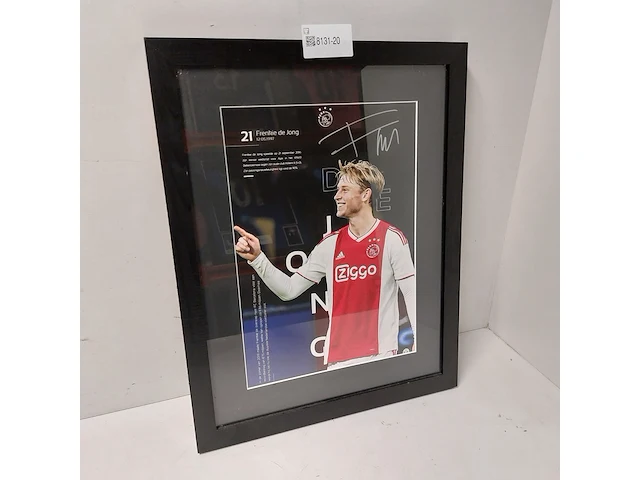Gesigneerde foto " frenkie de jong " ingelijst - afbeelding 1 van  10