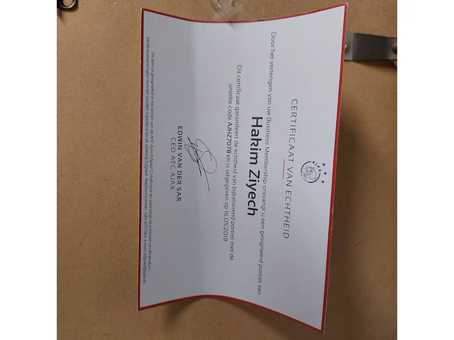 Gesigneerde foto " hakim ziyech " ingelijst - afbeelding 2 van  10