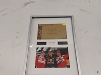 Gesigneerde foto " max verstappen " met certificaat - afbeelding 1 van  5