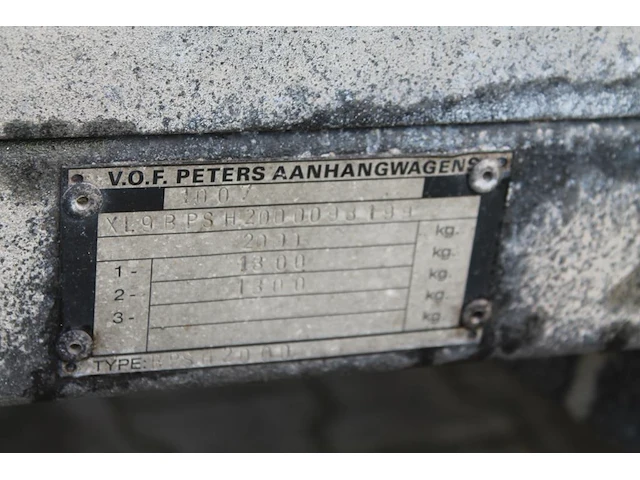Gesloten aanhanger peters bpsh2000 met kenteken wr-54-bg voorzien van imperial en ladder. bakafmeting 310 x... - afbeelding 7 van  7