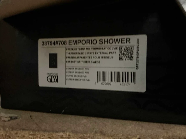 Gessi emporio douchethermostaat, kleur wijkt iets af. - afbeelding 2 van  2