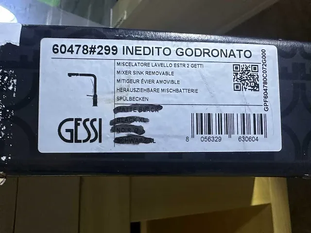 Gessi inedito keukenmengkraan 1-gats met draaibare en uittrekbare uitloop - afbeelding 6 van  6