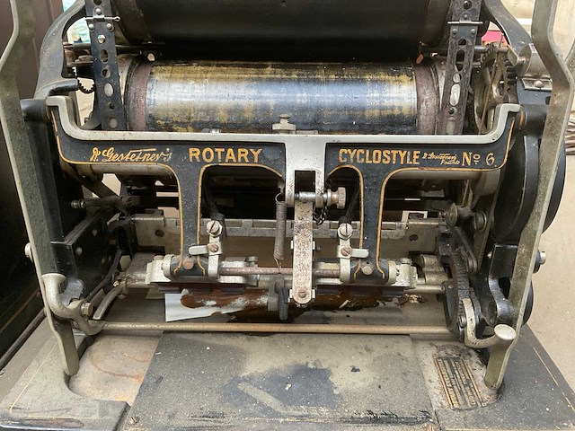 Gestetner cyclostyle antieke stencilmachine - afbeelding 5 van  5