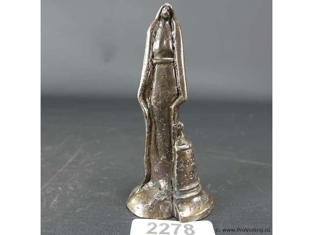 Gestileerd bronzen vrouw in bel - afbeelding 1 van  5