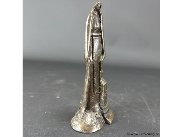 Gestileerd bronzen vrouw in bel - afbeelding 4 van  5