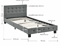 Gestoffeerd bed manresa 90 x 200 cm - afbeelding 2 van  10