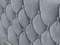 Gestoffeerd bed nizza - 140 x 200 cm - grijs - led verlichting & bedlade - afbeelding 5 van  8