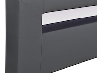 Gestoffeerd bed paris - 180 x 200 cm - donkergrijs - led verlichting - afbeelding 13 van  13