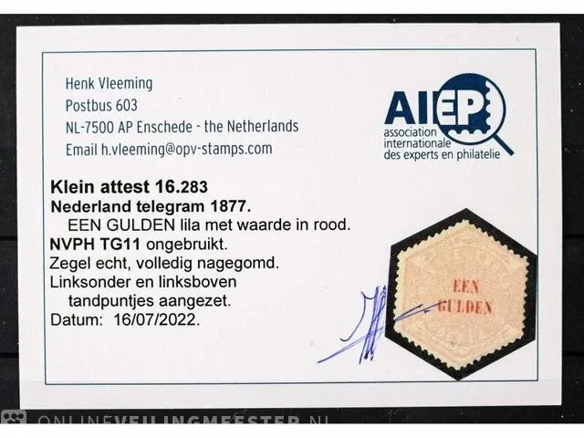 Getax zegel cat. w. € 2.100,00 - afbeelding 3 van  3