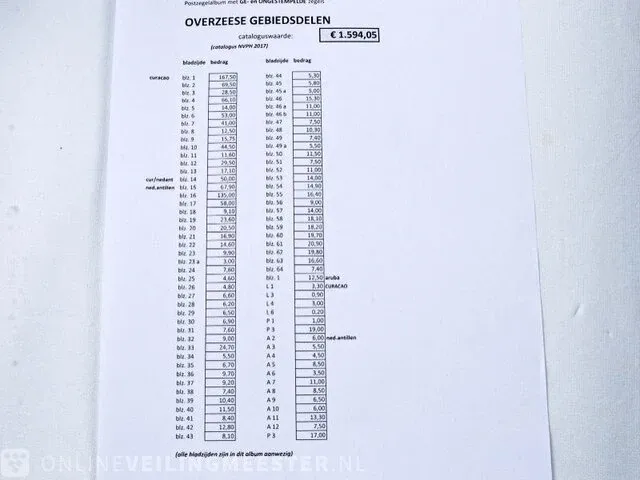 Getaxeerd album € 1.594,00 , postzegelcollectie overzeese gebiedsdelen - afbeelding 61 van  64
