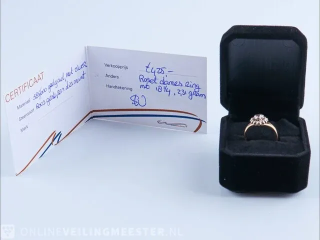 Getaxeerde gouden ring - afbeelding 3 van  11