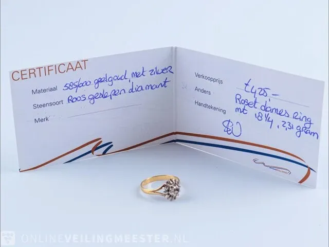 Getaxeerde gouden ring - afbeelding 7 van  11