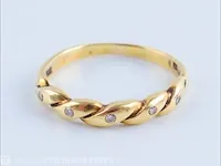 Getaxeerde gouden ring - afbeelding 5 van  9