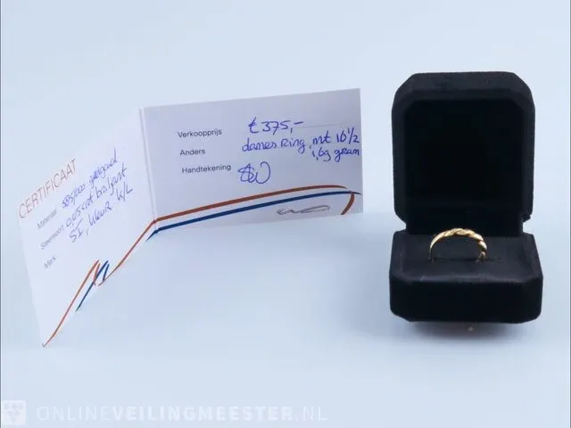 Getaxeerde gouden ring - afbeelding 9 van  9