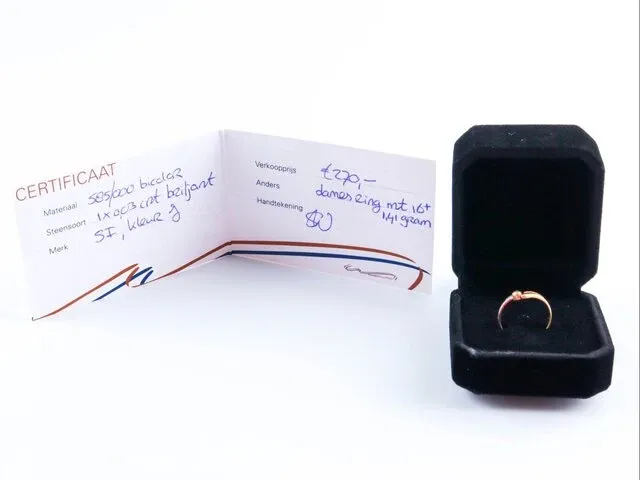 Getaxeerde gouden ring - afbeelding 2 van  10