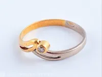 Getaxeerde gouden ring - afbeelding 5 van  10