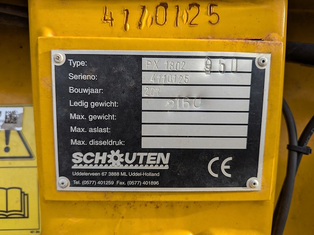 Getrokken veegmachine, schouten, px 1802, 2011 - afbeelding 10 van  18