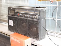 Gettoblaster/stereo radiocassetterecorder philips powerplayer. - afbeelding 3 van  3