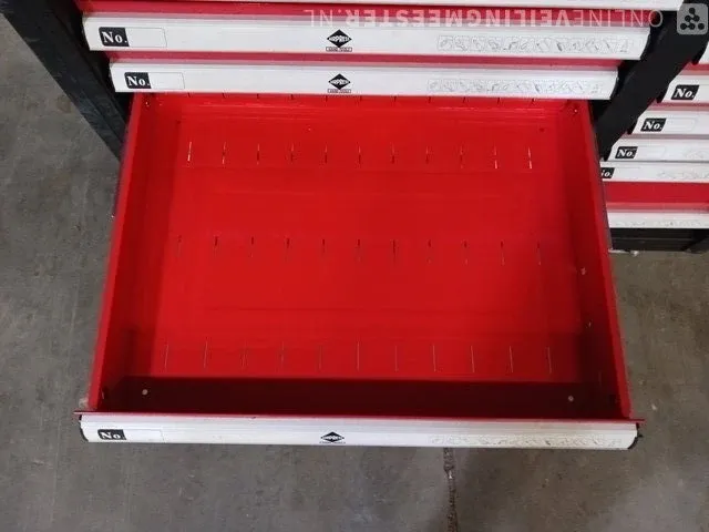 Gevulde gereedschap wagen airpress, rood - afbeelding 5 van  25