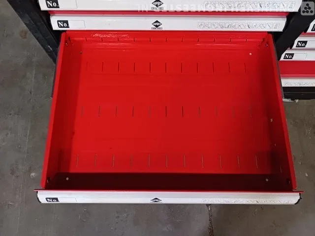 Gevulde gereedschap wagen airpress, rood - afbeelding 6 van  25