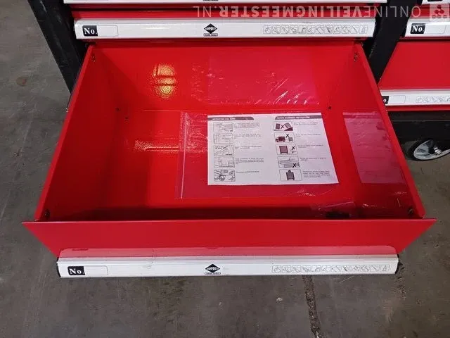 Gevulde gereedschap wagen airpress, rood - afbeelding 8 van  25