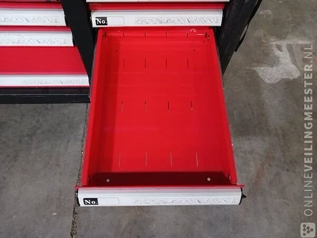 Gevulde gereedschap wagen airpress, rood - afbeelding 10 van  25