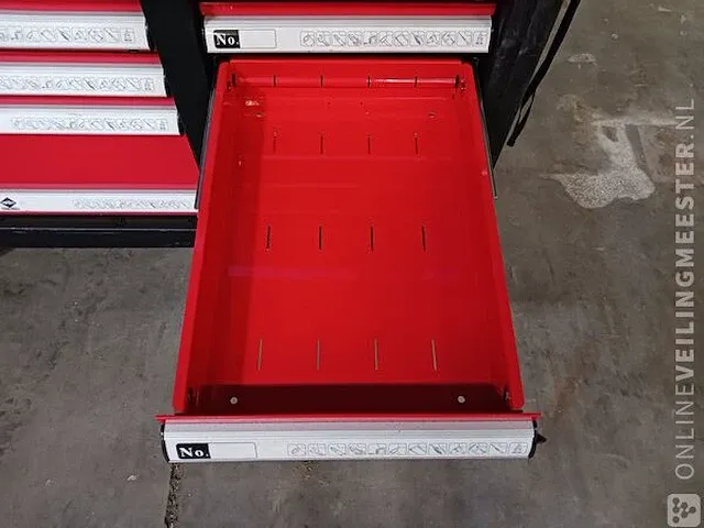 Gevulde gereedschap wagen airpress, rood - afbeelding 11 van  25