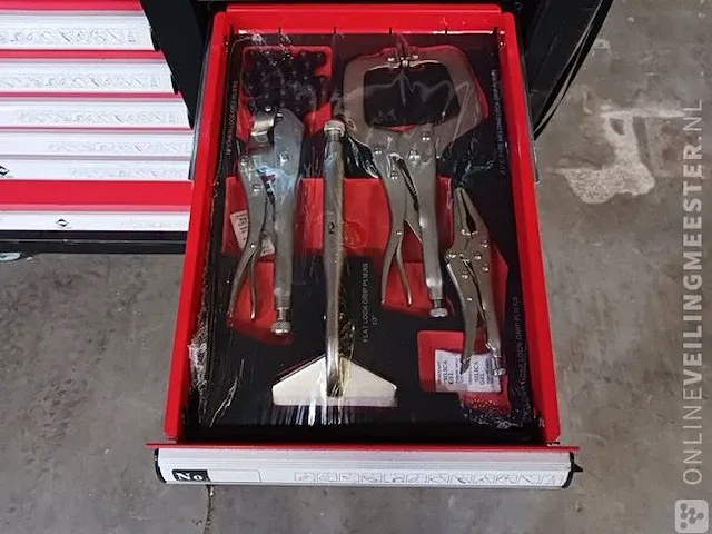 Gevulde gereedschap wagen airpress, rood - afbeelding 15 van  25