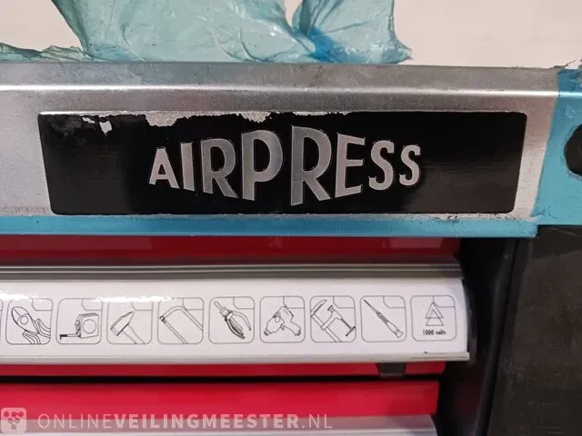 Gevulde gereedschap wagen airpress, rood - afbeelding 18 van  25