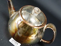 Gezilverde porseleinen theepot - afbeelding 2 van  5