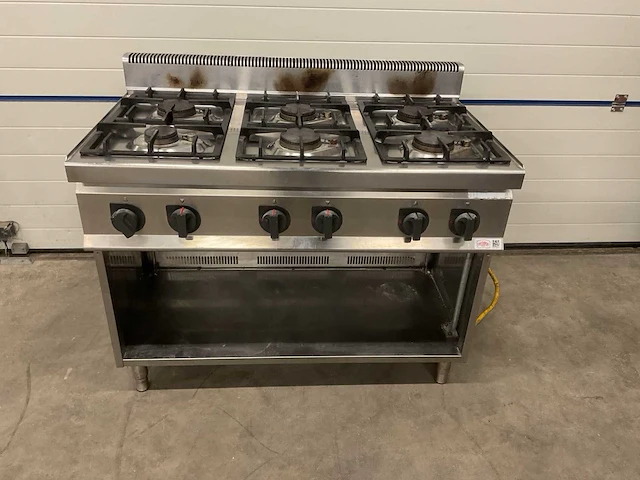 Ggm gastro 6 pits gasfornuis - afbeelding 1 van  3