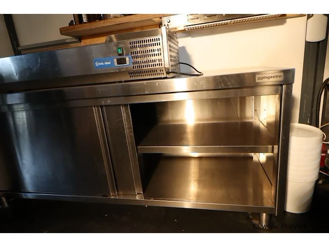 Ggm gastro horeca-kast - 200x60x87cm - afbeelding 3 van  4