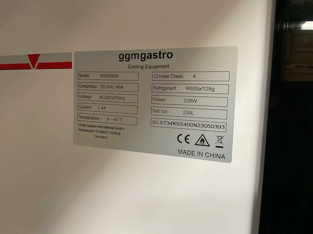 Ggm gastro kss400n koelkast - afbeelding 3 van  4