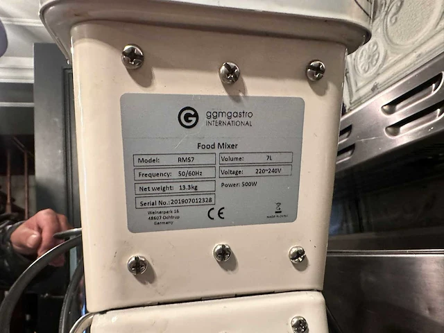 Ggm gastro rms7 keukenmachine - afbeelding 4 van  4