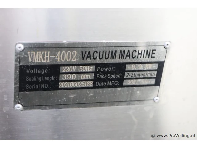 Ggm gastro vacuummachine type vmkh-4002 - afbeelding 3 van  6