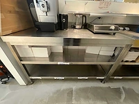 Ggmgastro rvs werktafel met dubbel onderschap