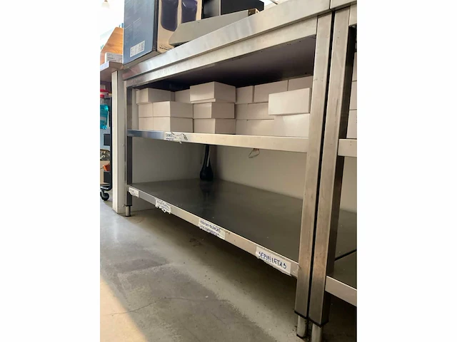 Ggmgastro rvs werktafel met dubbel onderschap - afbeelding 7 van  7