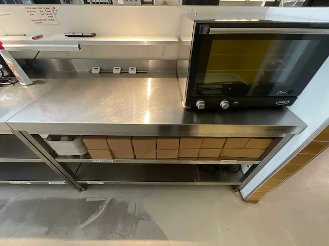 Ggmgastro rvs werktafel met dubbel onderschap - afbeelding 1 van  6