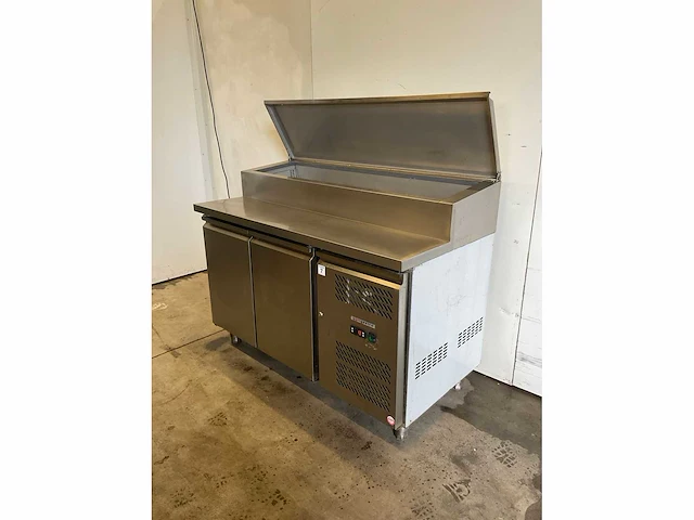 Ggmgastro zbs157 voorbereidingstafel - 1 deur & 2 laden - voor 7x gn 1/3 - afbeelding 2 van  10