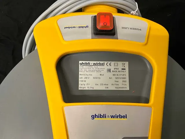 Ghibili & wirbel nat droog zuiger wd36 p ufs industriële stofzuiger - afbeelding 7 van  16