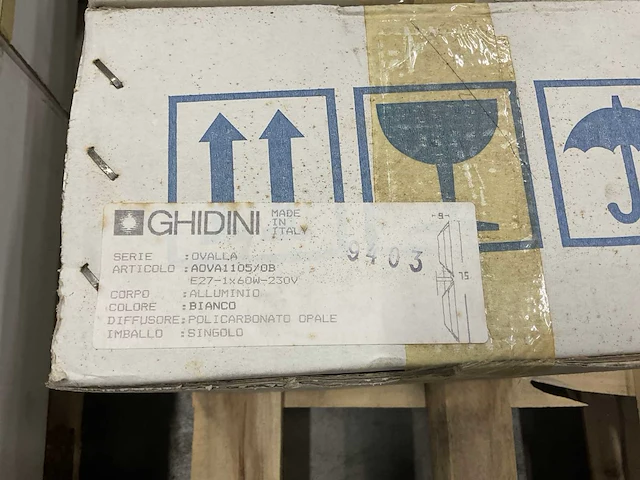 Ghidini aova1105/ob wandlamp (4x) - afbeelding 5 van  6