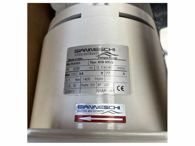Gianneschi acb331/2 high capacity brons stage pump 24v - afbeelding 2 van  6